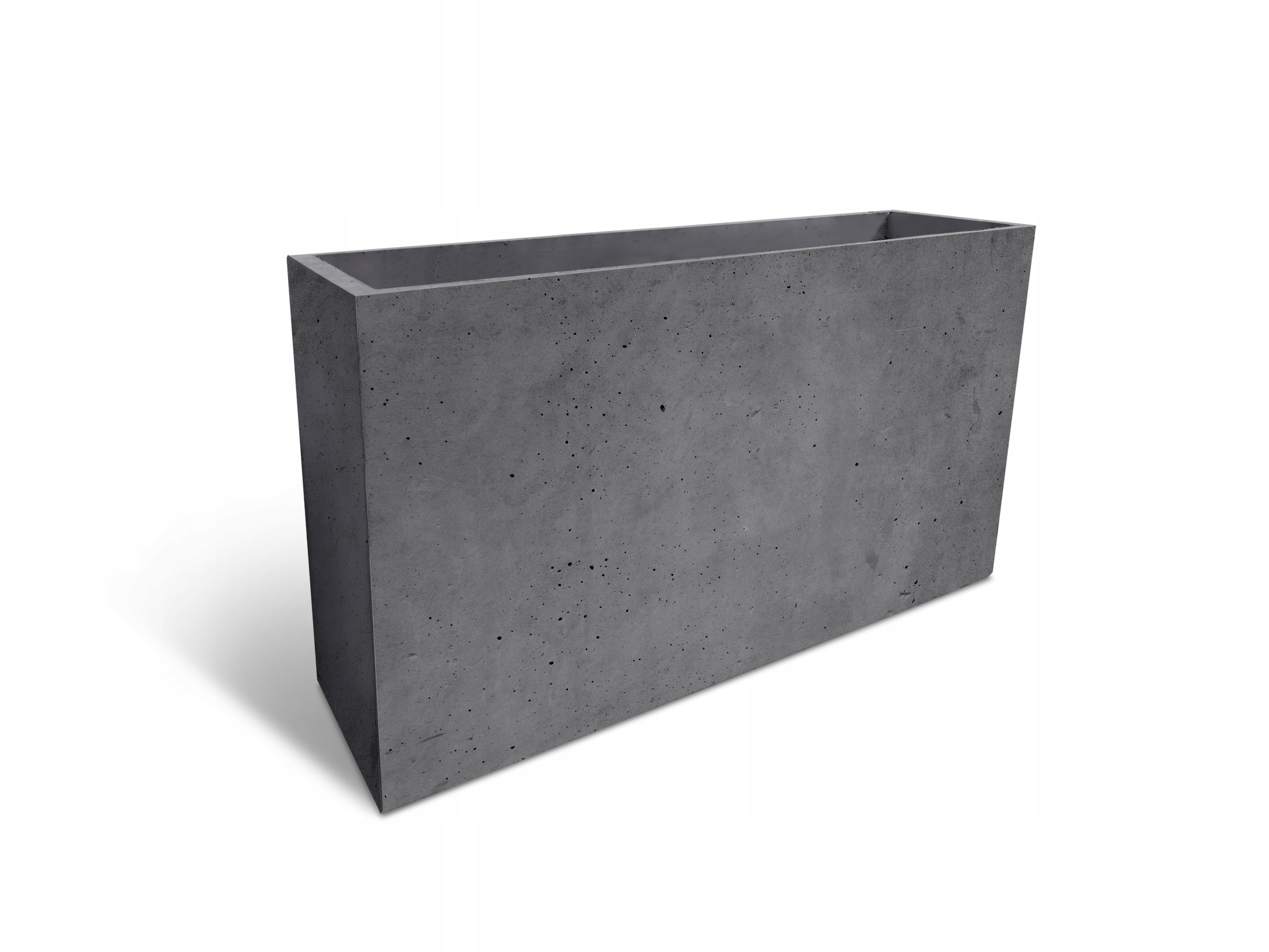 Moderný betónový sivý betónový kvetináč 100 cm x 30 x 60 cm