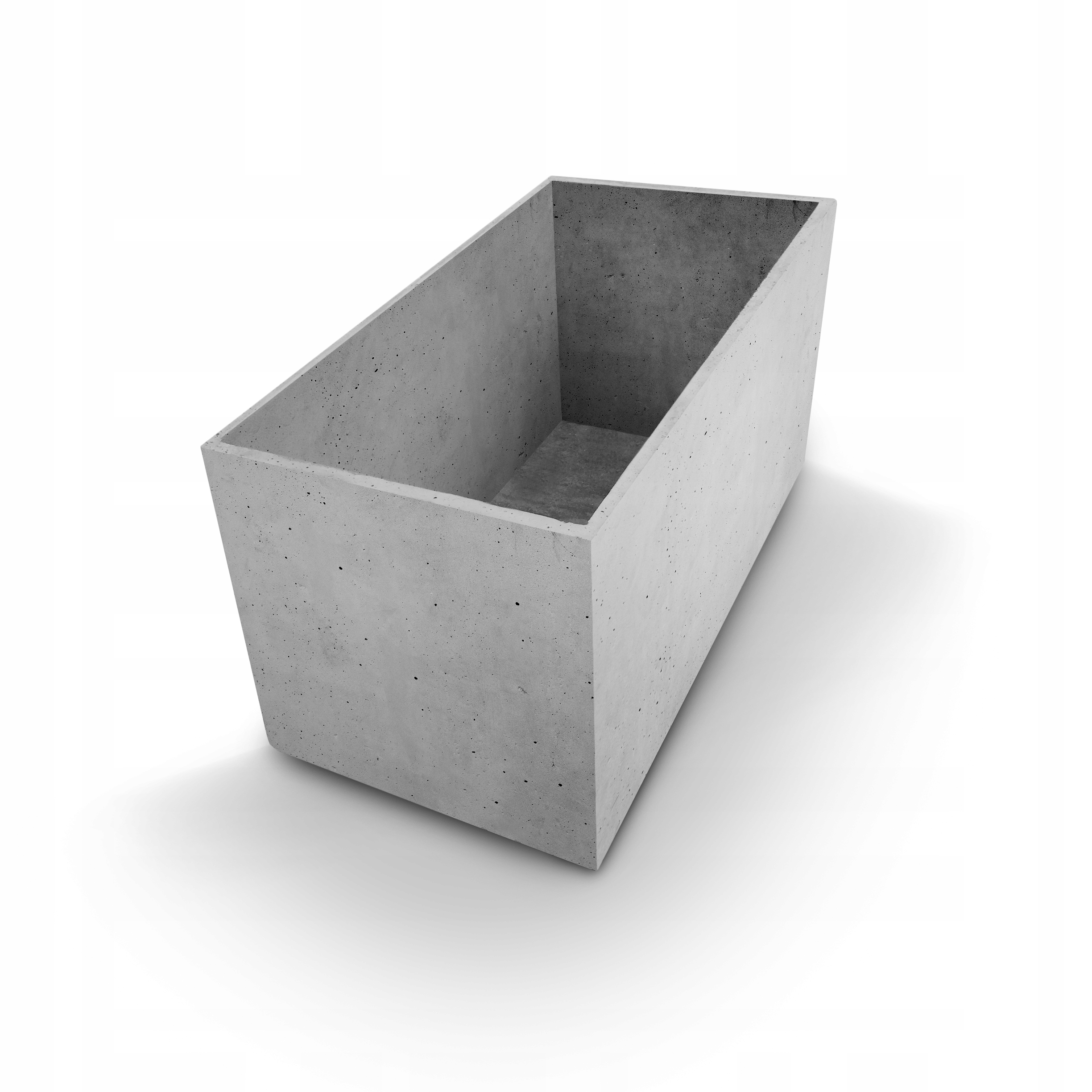 Moderný betónový sivý betónový kvetináč 100 cm x 50 x 50 cm