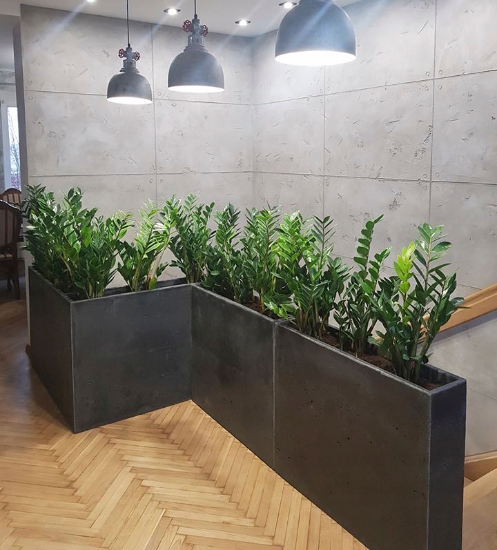 Betónový kvetináč Slim 100x20x75 Sivé kvetináče
