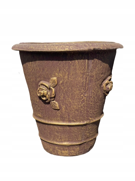 Sivý betónový kvetináč Styrobud Górno 42 cm x 42 x 46 cm