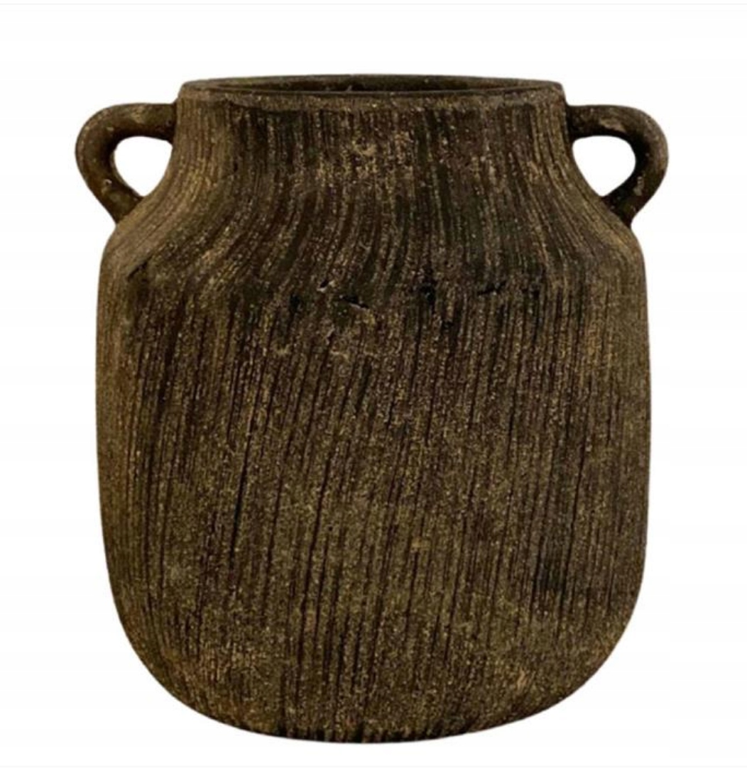 Béžový betónový kvetináč Donika 25,5 cm x 25,5 x 26 cm