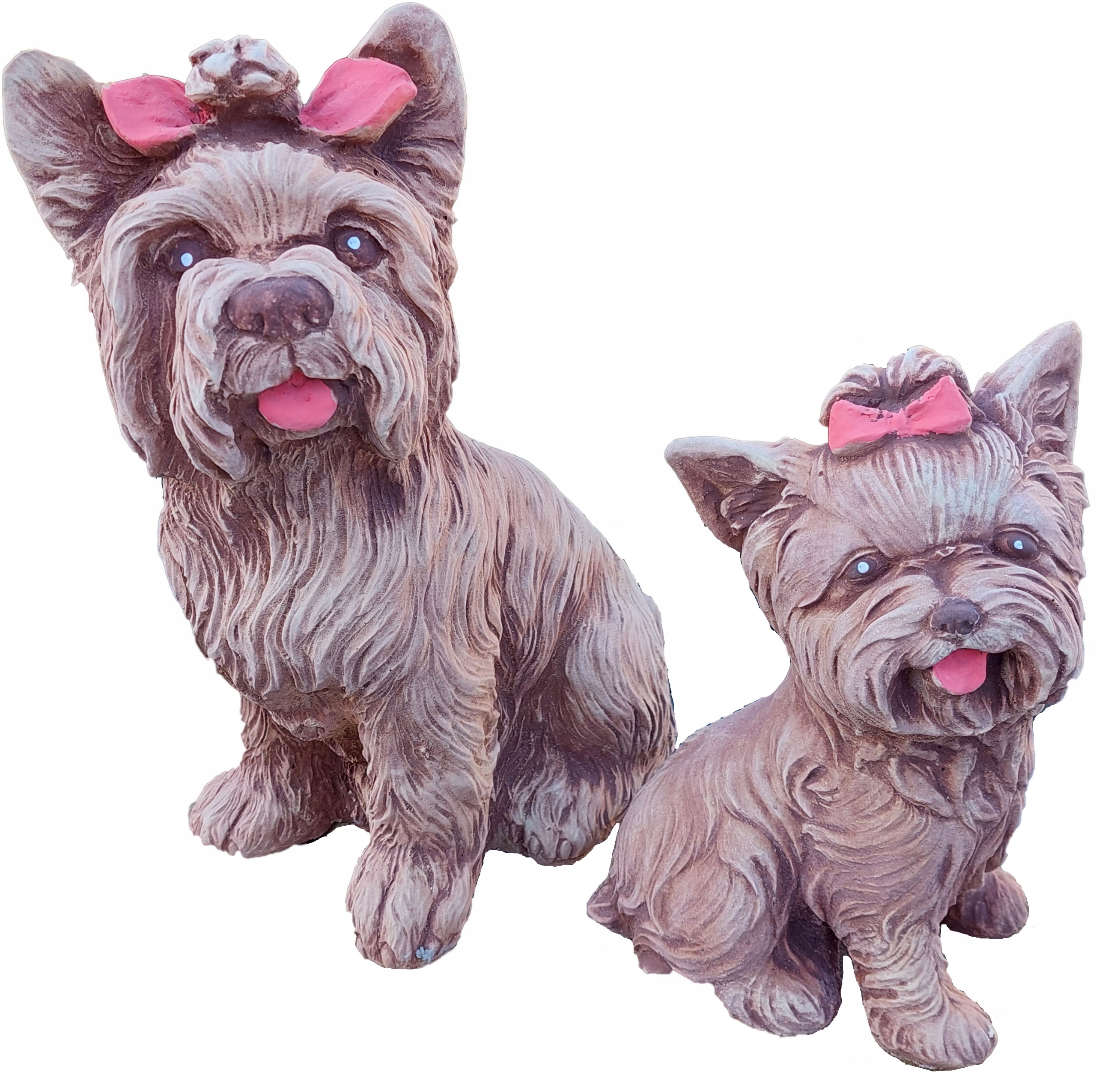 Figúrka PSA yorkshire shihtzu darčeková betónovo hnedá výrobca (Z135) ALA-SHOP