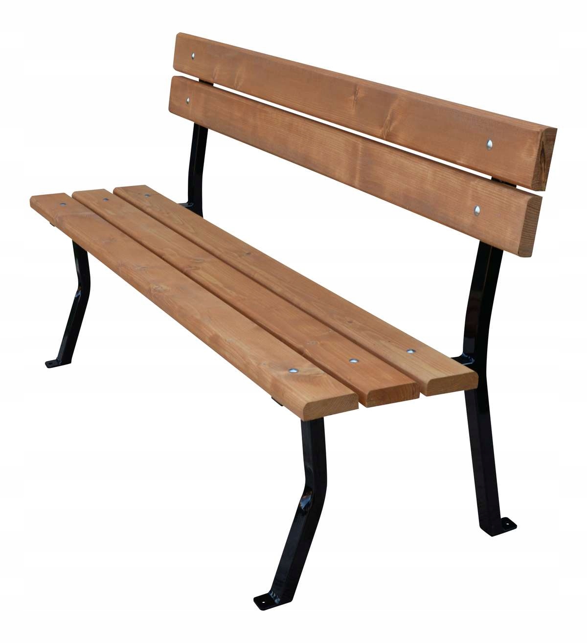 Lavica Nelia, oceľ a smrek, na betón, 150 cm