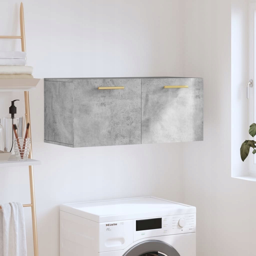 Nástenná skrinka, betónovo sivá, 80x36,5x35 cm Lumarko!