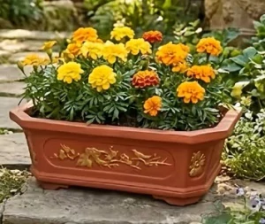 Betónový kvetináč 25 × 12 cm – moderný hranatý dizajn 