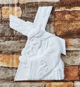 Dekoratívny kríž – elegantná stena ornament (19 × 15 cm)