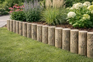 Betonovy obrubník - Vzor drevo 49cm