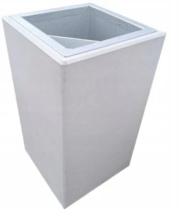 Betónový kôš 70 l s popolníkom K70H80 z architektonického betónu