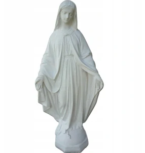 Záhradná betónová socha Nepoškvrnenej Panny Márie 62 cm – mrazuvzdorná biela figúra do záhrady ART-BET