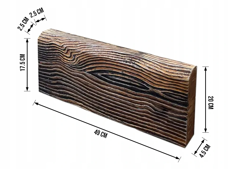 Betónová palisáda – vzor drevo (49,5 × 25 cm)