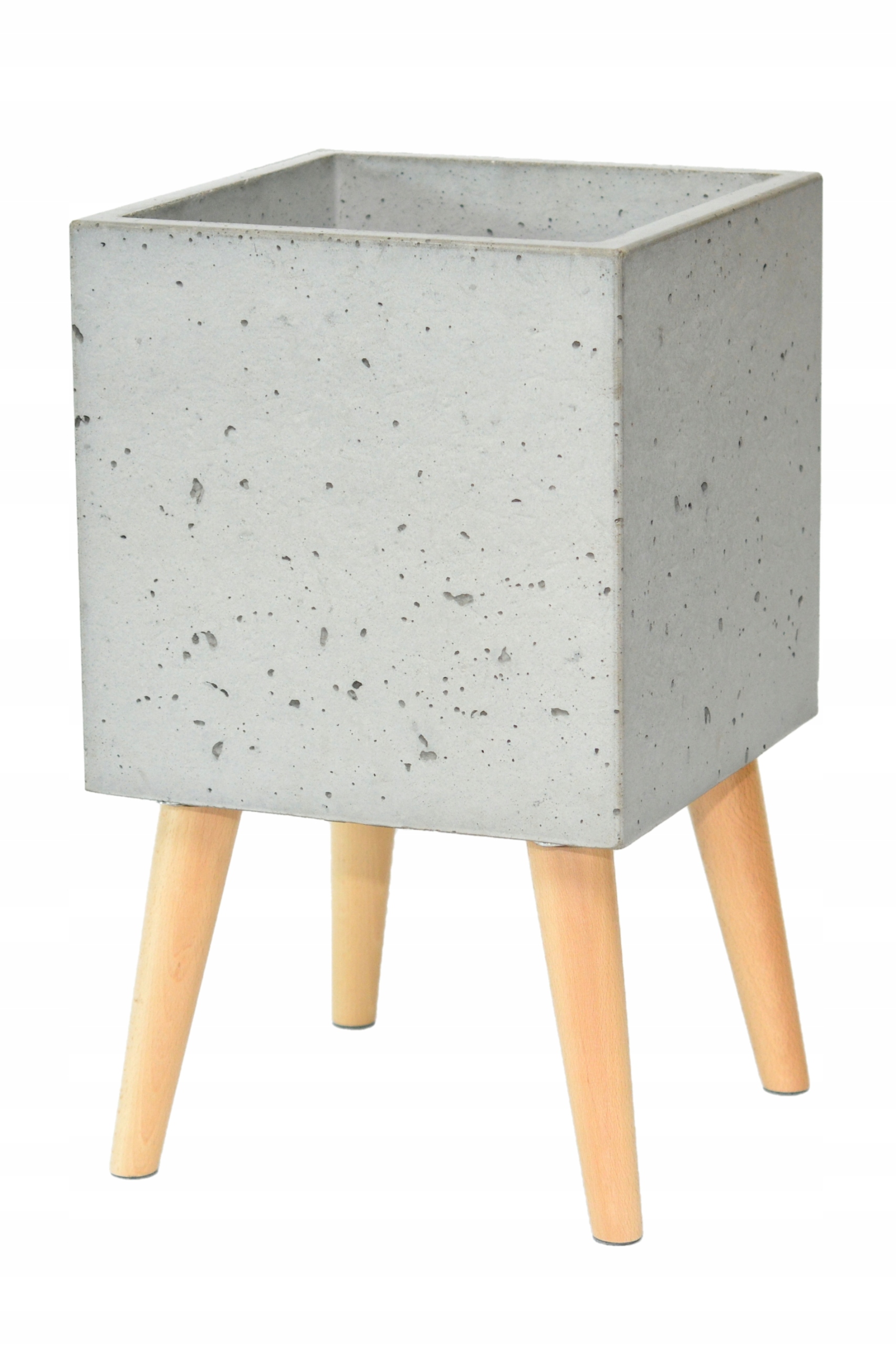 Betónový sivý kvetináč 30 cm x 30 x 50 cm