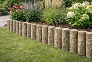 Betonovy obrubník - Vzor drevo 49cm