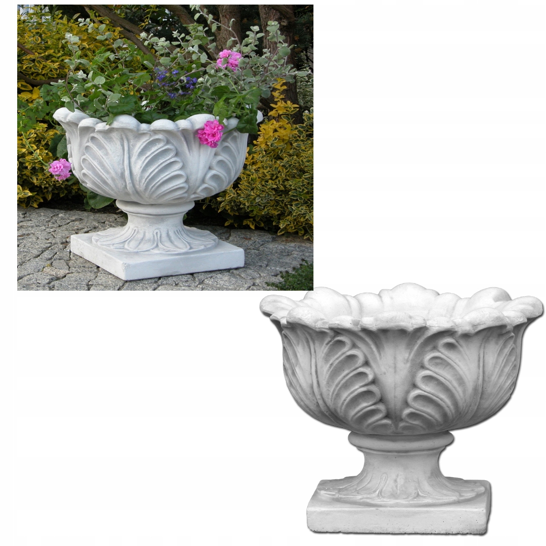 Taliansky kvetináč „giglio spiegato“ - záhradná dekorácia z architektonického betónu